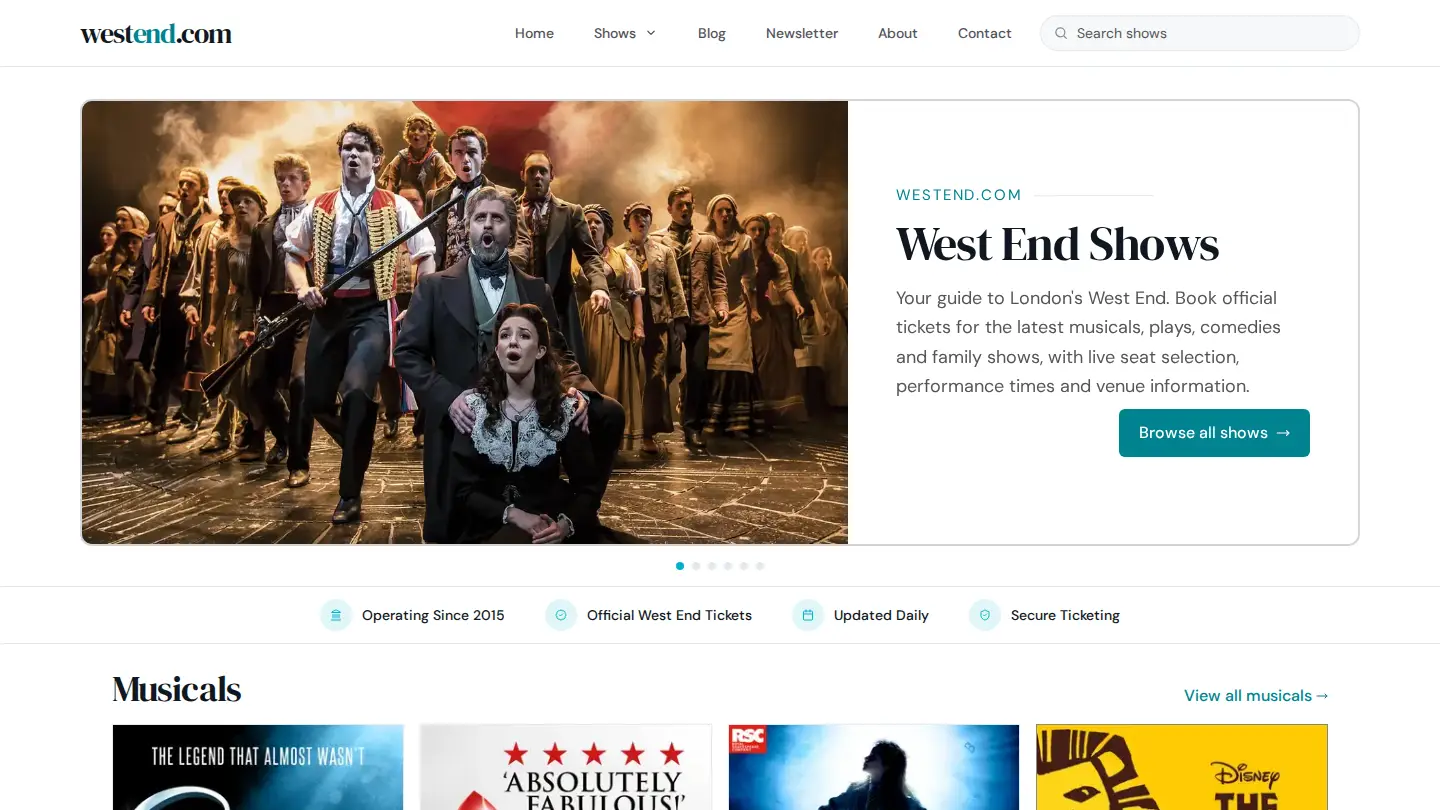 WestEnd.com WordPress to Astro Rebuild
